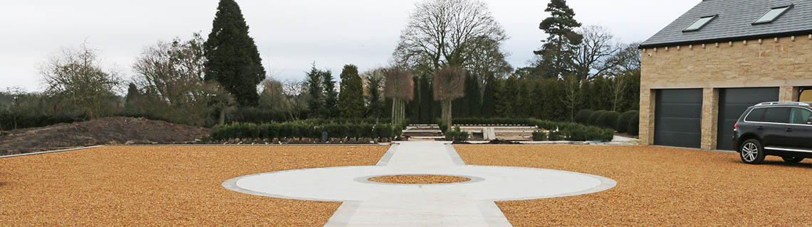 Gravel driveway retention system